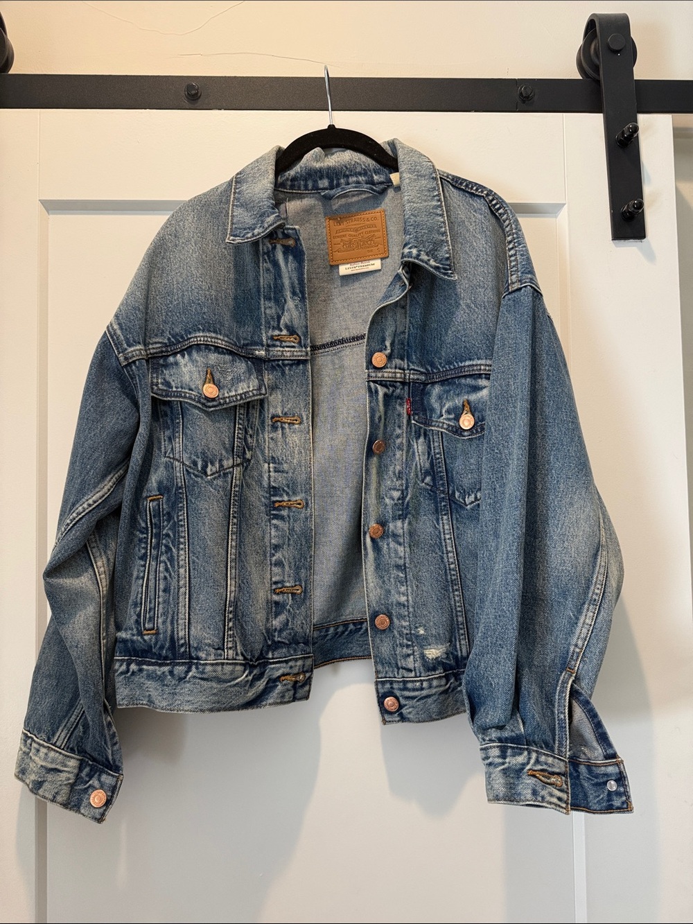 Levi's Distressed Blue Denim Trucker Jacket